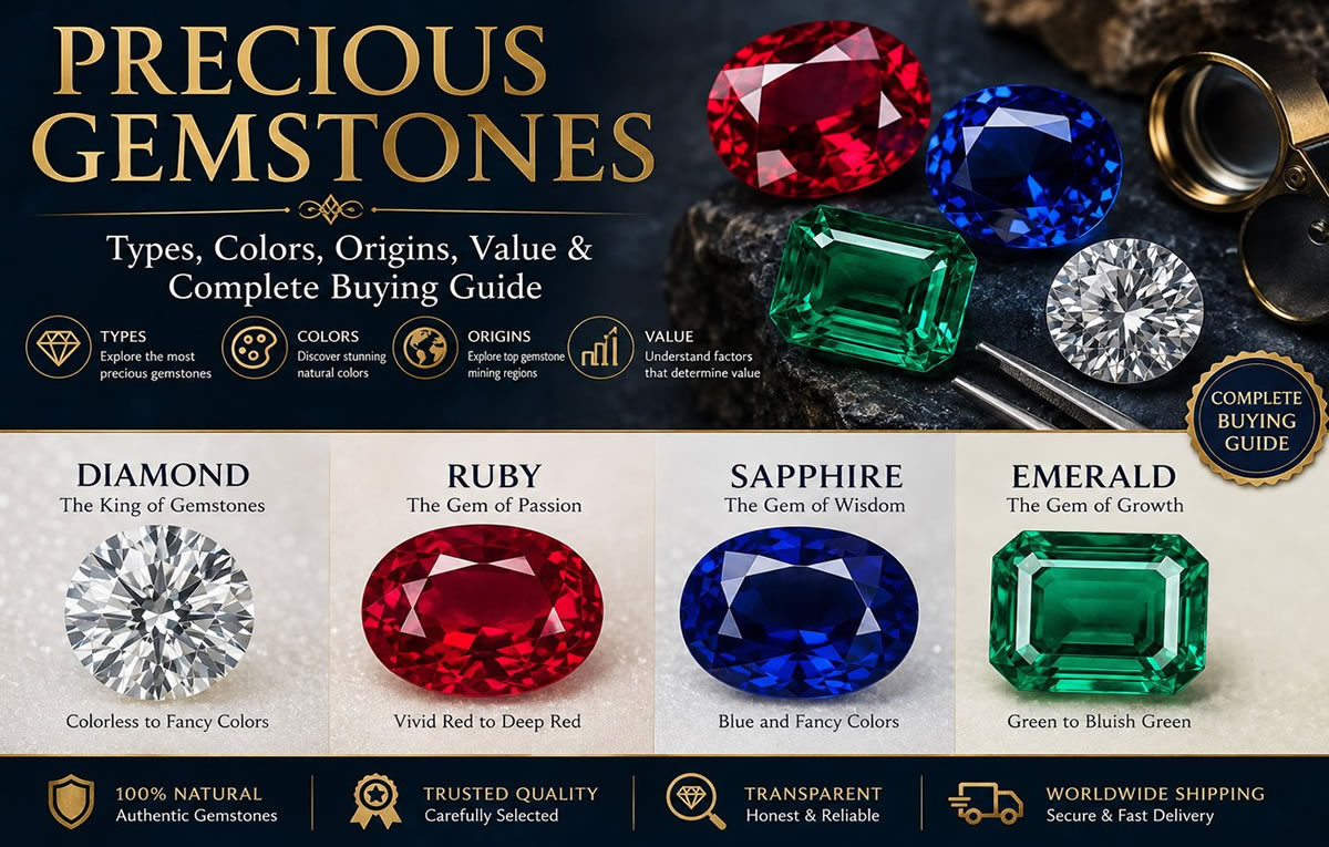 Precious Gemstones: Types, Colors, Origins, Value & Complete Buying Guide