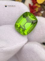 Certified Natural Peridot 10.04 Carats Rare Green Loose Gemstone Cushion Cut VVS1 Clarity