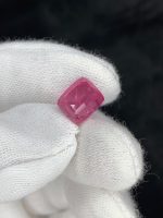 3.20 Carat Natural Cushion Cut Rubellite Tourmaline on White Background