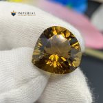 10.40 Ct Natural Honey Citrine Trillion Cut Brazil Gemstone