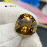 10.40 Ct Natural Honey Citrine Trillion Cut Brazil Gemstone