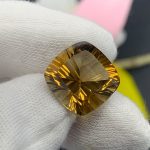 10.65 Ct Natural Honey Citrine Cushion Fancy Cut Gemstone