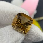 10.65 Ct Natural Honey Citrine Cushion Fancy Cut Gemstone