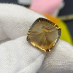 10.65 Ct Natural Honey Citrine Cushion Fancy Cut Gemstone