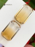 10.80 Carats Natural Bi-Color Citrine Pair Brazil