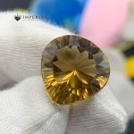 10.90 Ct Natural Honey Citrine Trillion Cut Brazil Gemstone
