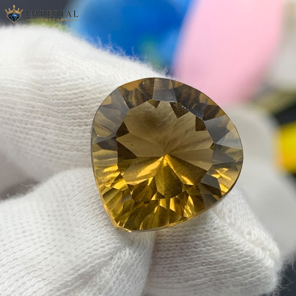 10.90 Ct Natural Honey Citrine Trillion Cut Brazil Gemstone1 10.90 Ct Natural Honey Citrine Trillion Cut Brazil Gemstone
