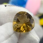 10.90 Ct Natural Honey Citrine Trillion Cut Brazil Gemstone