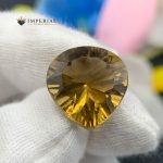 10.90 Ct Natural Honey Citrine Trillion Cut Brazil Gemstone