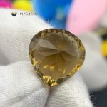 10.90 Ct Natural Honey Citrine Trillion Cut Brazil Gemstone