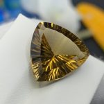 11.10 Ct Natural Honey Citrine Trillion Cut Brazil Gemstone