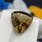 11.10 Ct Natural Honey Citrine Trillion Cut Brazil Gemstone