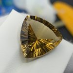 11.10 Ct Natural Honey Citrine Trillion Cut Brazil Gemstone