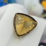 11.10 Ct Natural Honey Citrine Trillion Cut Brazil Gemstone