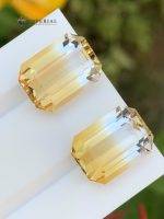 13.40 Carats Natural Bi-Color Citrine Pair Brazil