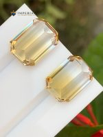 13.40 Carats Natural Bi-Color Citrine Pair Brazil