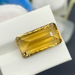 13.55 Carats Natural Honey Citrine Emerald Cut Brazil