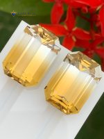 36.20 Carats Natural Bi-Color Citrine Pair Brazil