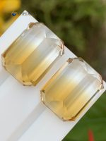 40.20 Carats Natural Bi-Color Citrine Pair Brazil