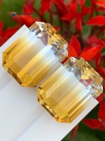 43.20 Carats Natural Bi-Color Citrine Pair Brazil