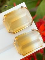 43.20 Carats Natural Bi-Color Citrine Pair Brazil