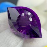 43.55 Carats Natural Amethyst Eye Shape Brazilian Gemstone