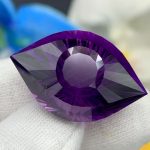 43.55 Carats Natural Amethyst Eye Shape Brazilian Gemstone