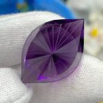43.55 Carats Natural Amethyst Eye Shape Brazilian Gemstone