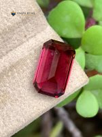 5.70 Ct Natural Rhodolite Garnet Purple Octagon Gemstone - Back View 1
