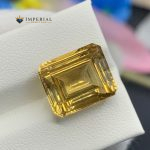 8.40 Ct Natural Honey Citrine Emerald Cut Brazil Gemstone