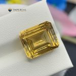 8.40 Ct Natural Honey Citrine Emerald Cut Brazil Gemstone