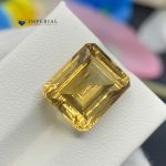 8.40 Ct Natural Honey Citrine Emerald Cut Brazil Gemstone