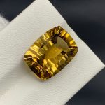 9.35 Carats Natural Honey Citrine Cushion Cut from Brazil