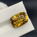 9.35 Carats Natural Honey Citrine Cushion Cut from Brazil