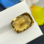 9.35 Carats Natural Honey Citrine Cushion Cut from Brazil