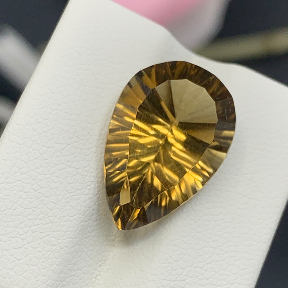 9.45 Ct Natural Honey Citrine Pear Cut Brazil Gemstone1 9.45 Ct Natural Honey Citrine Pear Cut Brazil Gemstone