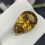 9.45 Ct Natural Honey Citrine Pear Cut Brazil Gemstone