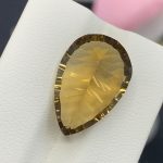 9.45 Ct Natural Honey Citrine Pear Cut Brazil Gemstone