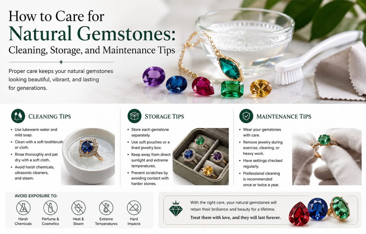 How to Care for Natural Gemstones: Cleaning & Maintenance