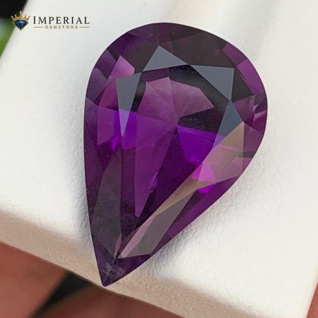 11.70 Carat Natural Amethyst Pear Shape VVS1 from Brazil