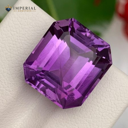 12.50 Carat Natural Amethyst Emerald Cut VVS2 from Brazil