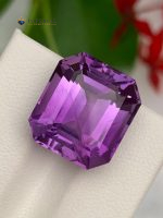 12.50 Carat Natural Amethyst Emerald Cut VVS2 from Brazil