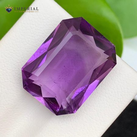 14.15 Carats Natural Amethyst Octagon Cut VS1 from Brazil - Front View