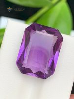 14.15 Carats Natural Amethyst Octagon Cut VS1 from Brazil - Front Right Angle View