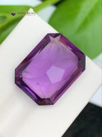 14.15 Carats Natural Amethyst Octagon Cut VS1 from Brazil - Back View