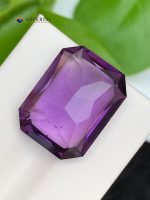 14.15 Carats Natural Amethyst Octagon Cut VS1 from Brazil - Back Angle View
