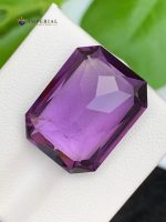 14.15 Carats Natural Amethyst Octagon Cut VS1 from Brazil - Back Side View