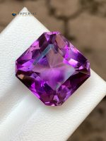 15.25 Carats Natural Amethyst Asscher Cut VVS1 from Brazil