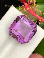 15.30 Ct Natural Amethyst Asscher Cut VVS1 from Brazil