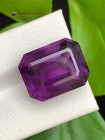15.80 Carats Natural Amethyst Emerald Step Cut SI1 Brazil
